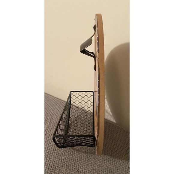 Corona wall hanging mounted Beer Bottle Opener storage basket cap holder Man Cav - Picture 5 of 8